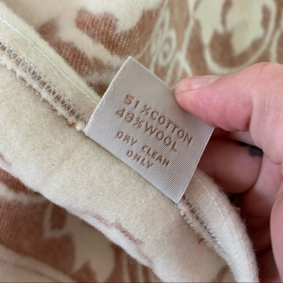 Pair of New Anichini Italy Wool Cotton Vine Leaf Jacquard Luxury Pillow Covers - Picture 7 of 9